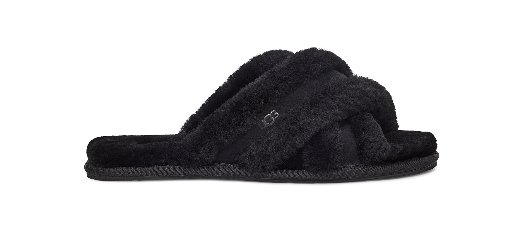 UGG Women's Scuffita Sheepskin Slippers in Black, Size 11 | UGG (US)