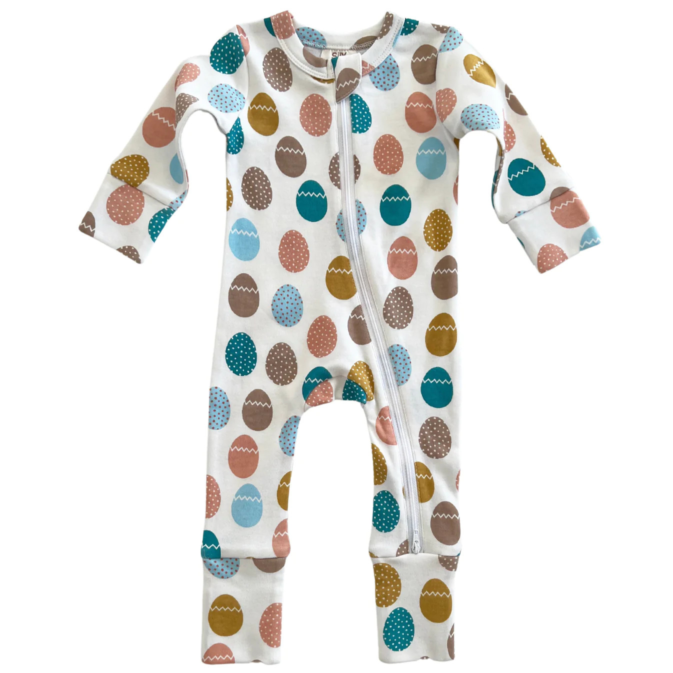 Easter Egg Hunt / Organic 2-Way Zip Romper | SpearmintLOVE