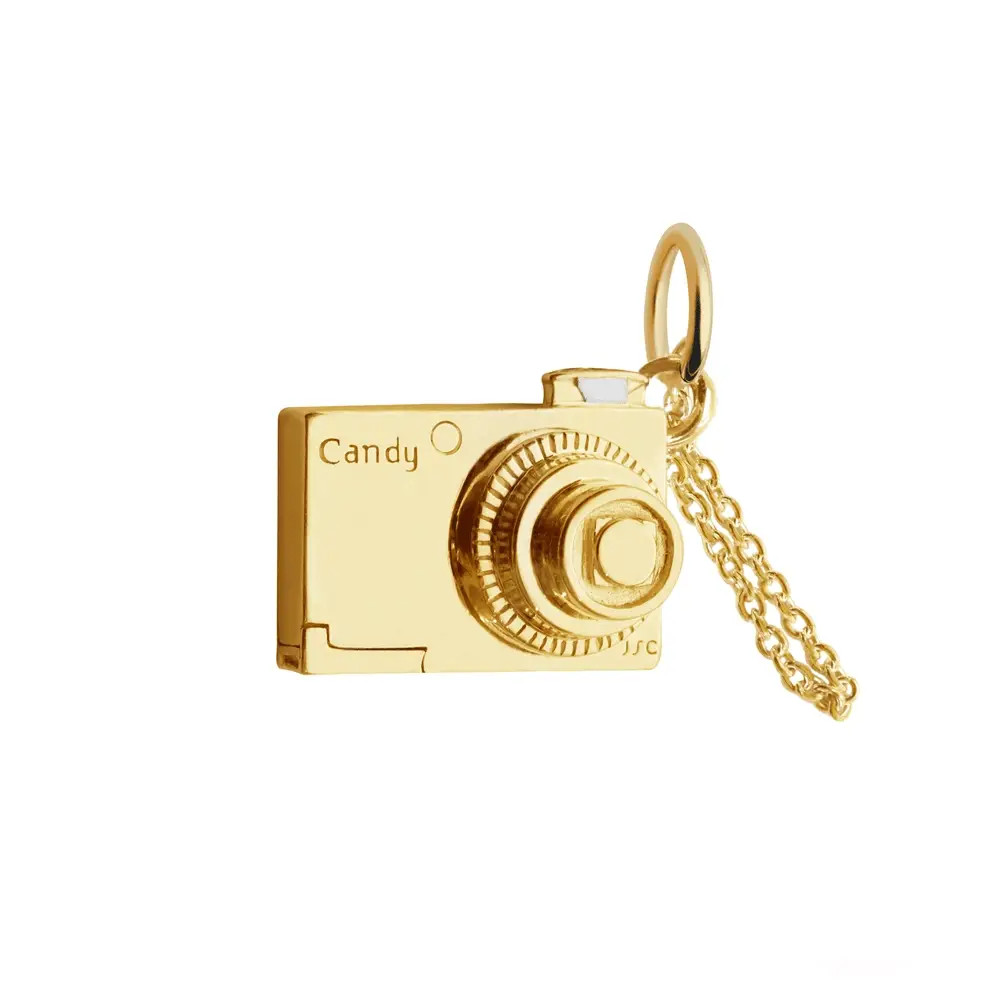 Camera Charm Gold | Jet Set Candy (US)
