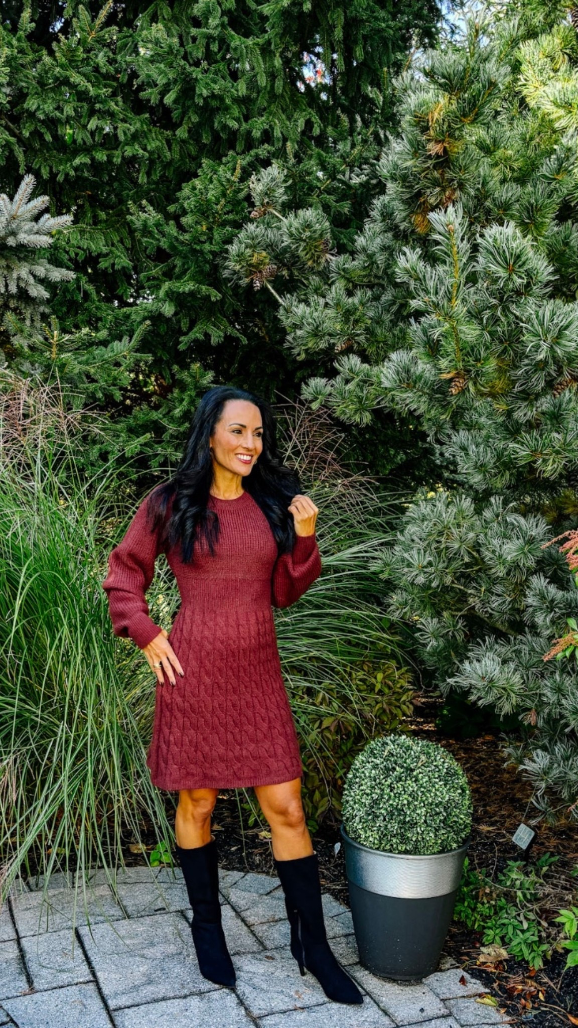 Sweater dress
Wearing boots 
Code laura15 for Inez 

#LTKOver40 #LTKStyleTip #LTKSaleAlert