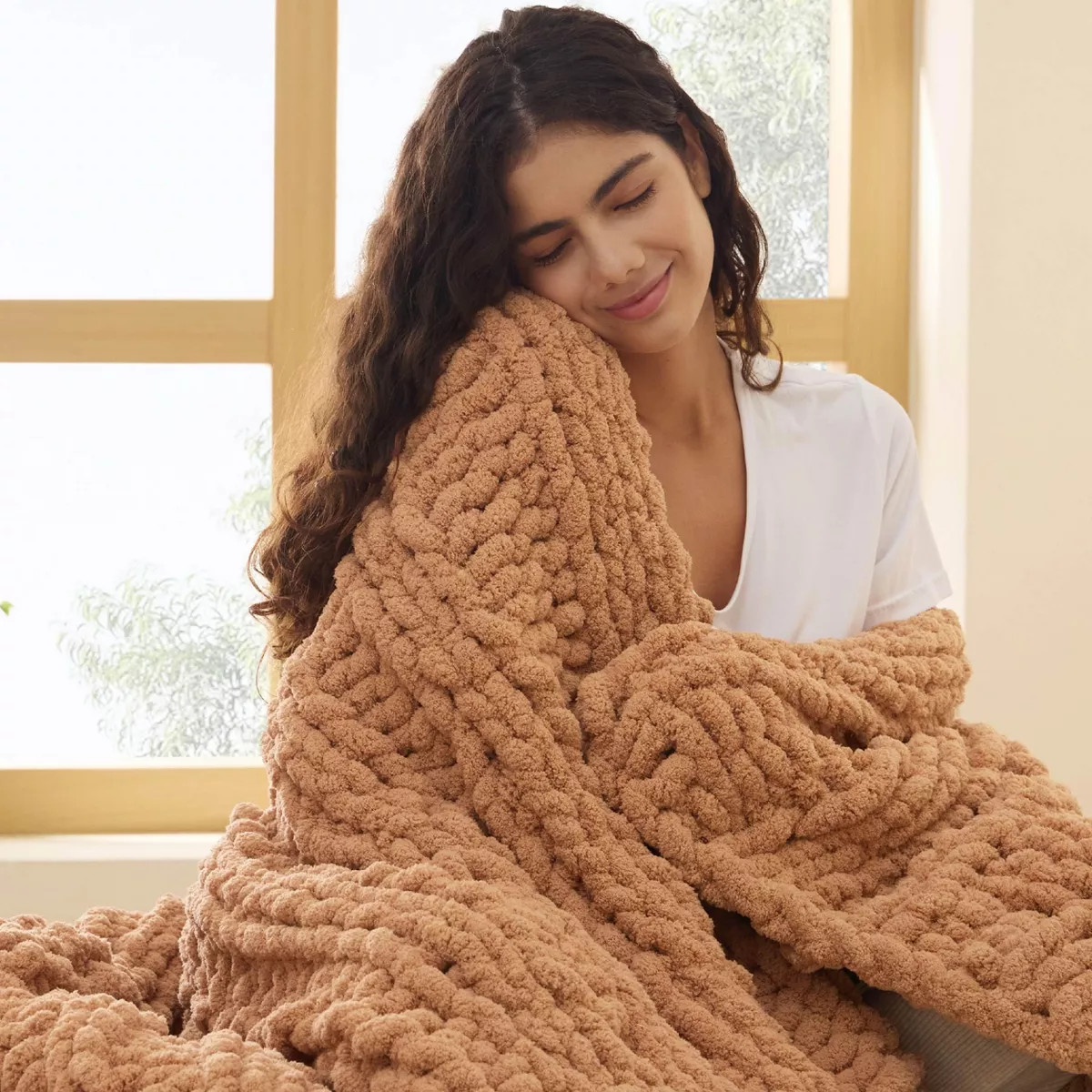 Bedsure Chunky Knit Throw Blanket-100% Hand-Knitted 5.06 lbs Chenille Blanket,Thick Soft for Couc... | Target