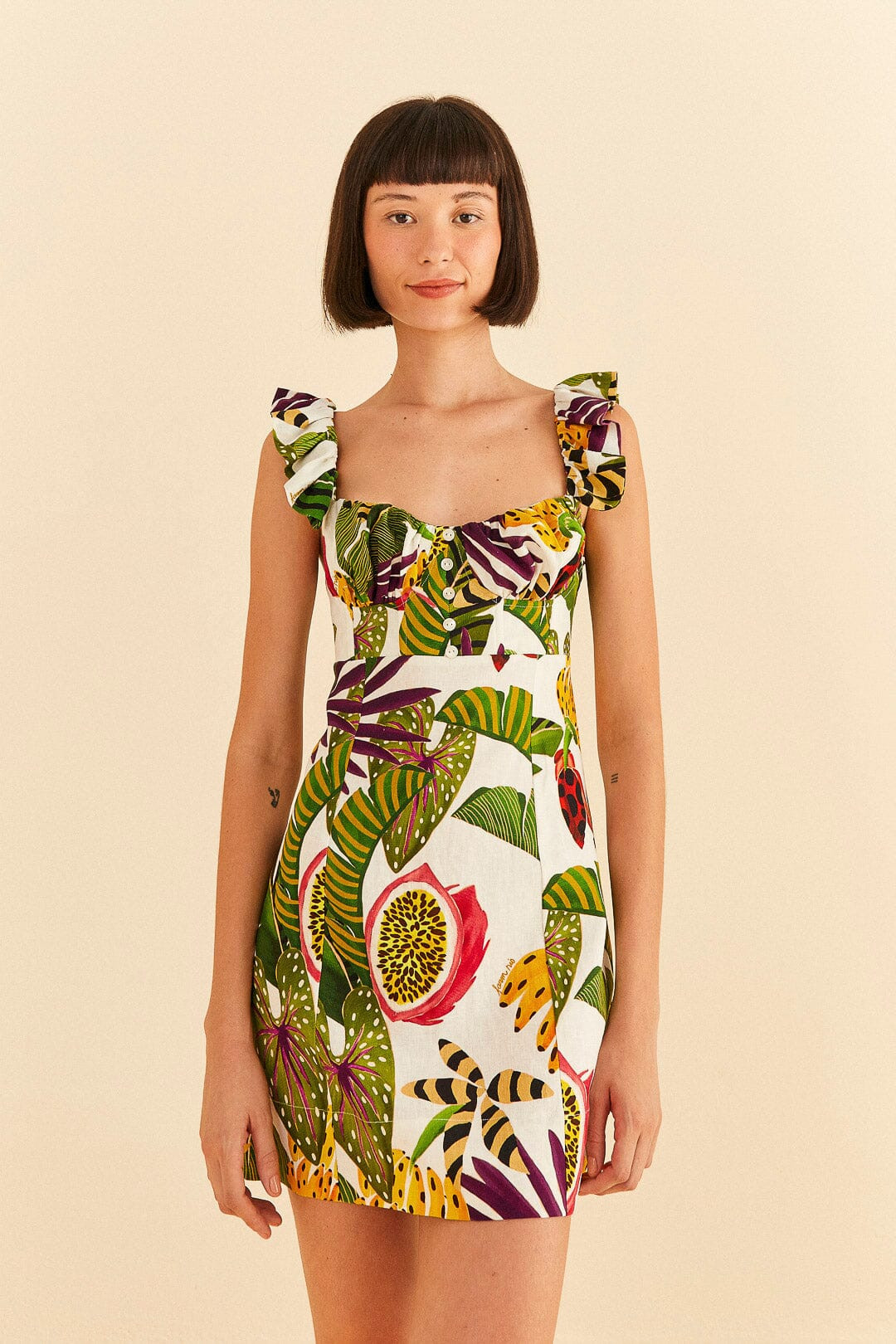 Striped Forest Mini Dress | FarmRio (US)