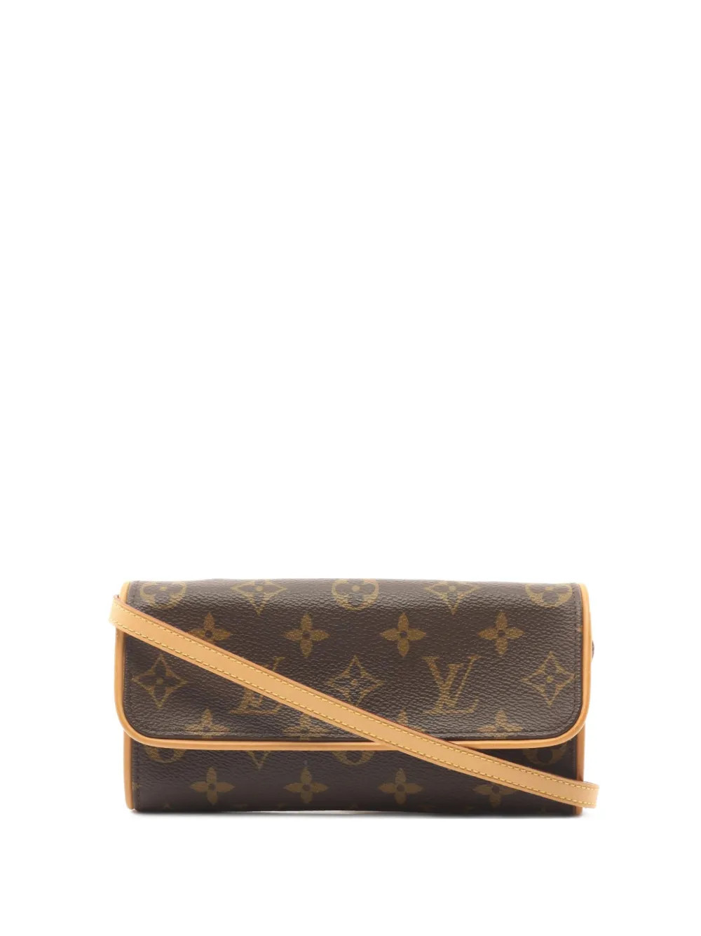 Louis Vuitton Pre-Owned 1998 Monogram Pochette Twin PM cross body bag - Brown | Farfetch Global