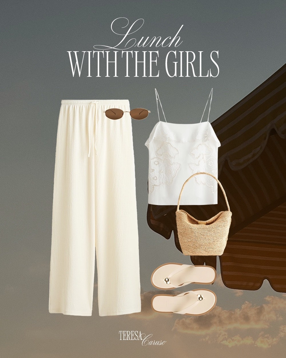 Lunch with the girls outfit inspo 🤍

Neutral summer outfit, summer fashion, neutral fashion