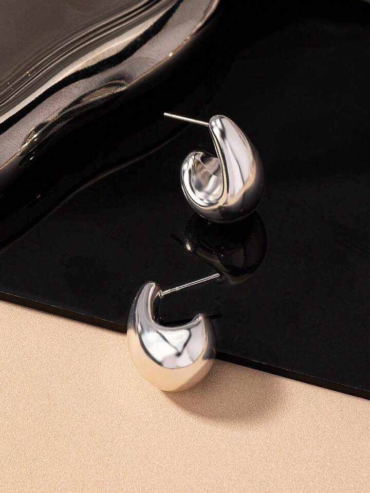 1 Par Exquisito Pendientes De Gota De Agua De Moda Para Mujeres, Estilo Versátil | SHEIN