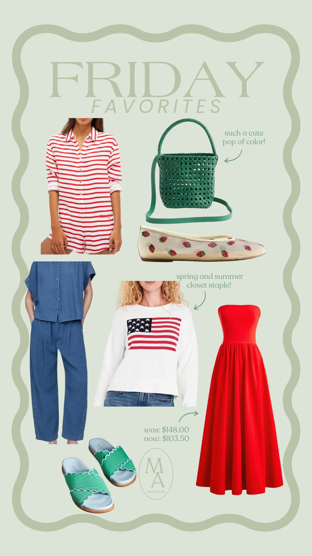 Spring and summer friday favorites!  

 #LTKSeasonal #LTKStyleTip