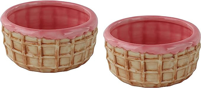 Pink Ice Cream Sundae Dessert Bowl 6oz - Set of 2 | Amazon (US)