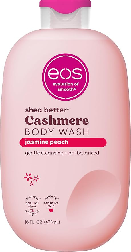 eos Cashmere Body Wash – Jasmine Peach, Moisturizing Body Wash, Creamy Gel Formula, with Shea B... | Amazon (US)