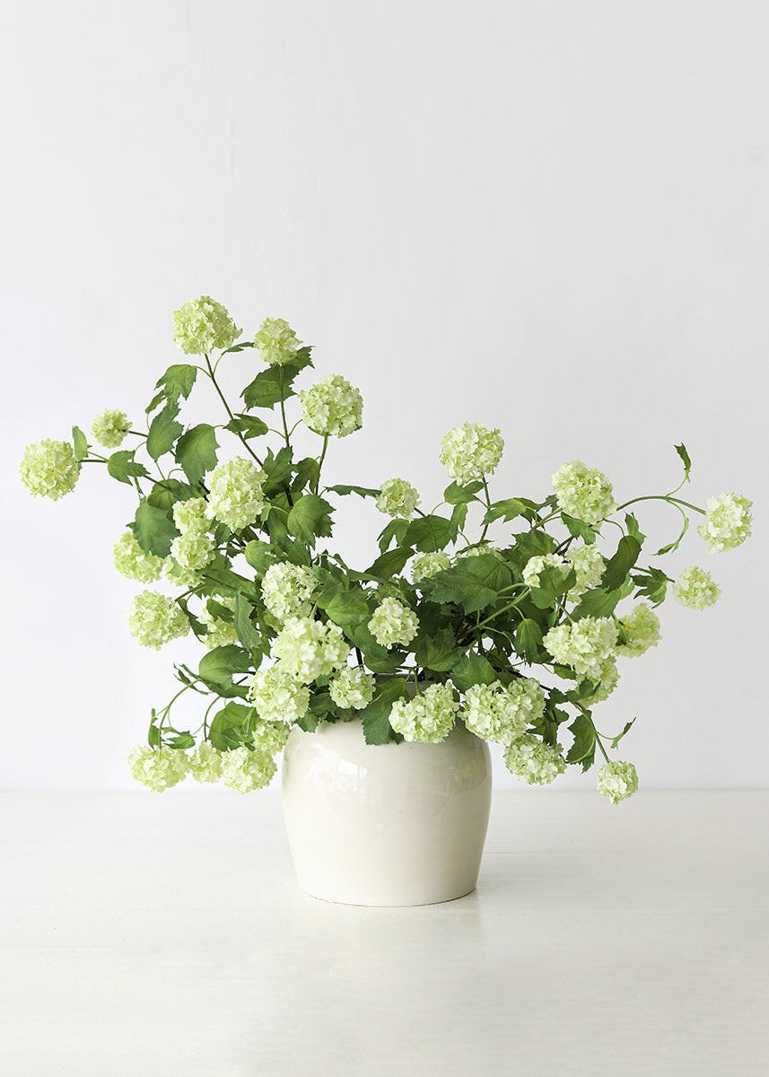 Soft Green Artificial Snowball Flowers - 24 | Afloral (US)