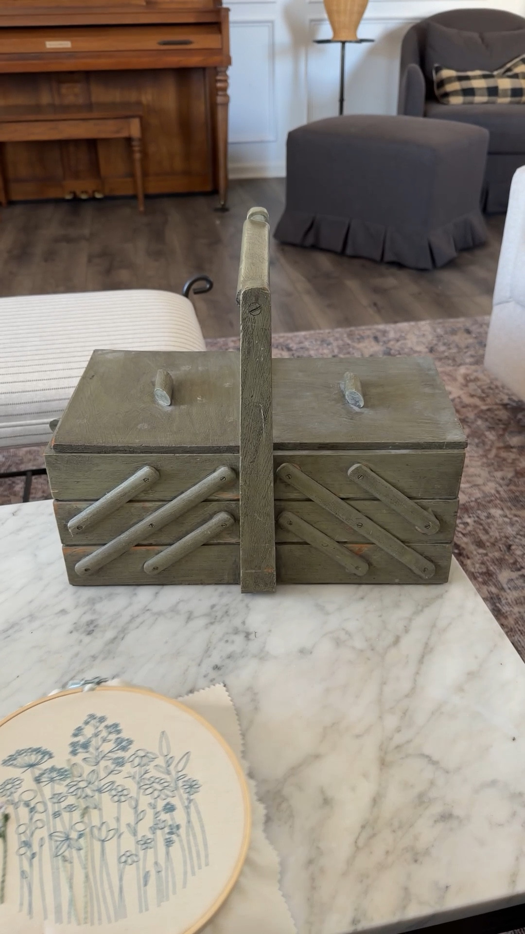 Beginner embroidery kit and antique sewing boxes 

#LTKHome