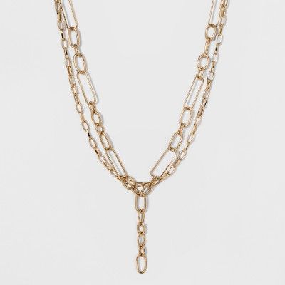 SUGARFIX by BaubleBar Linked Y-Chain Necklace - Gold | Target