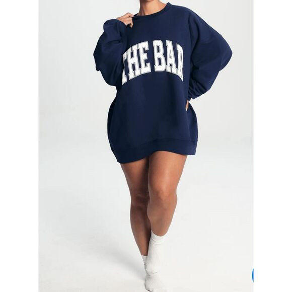 The Bar Varsity Sweatshirt in Navy/White | Poshmark