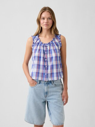 Relaxed Sleeveless Tie-Neck Top | Gap Factory