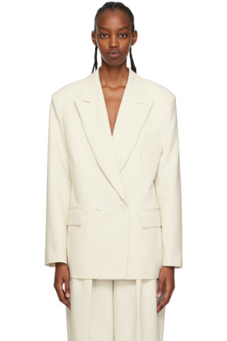The Frankie Shop - Off-White Corrin Blazer | SSENSE
