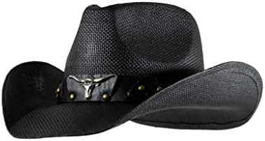 grinderPUNCH Western Outback Cowboy Hat Men's Women's Style Classic Straw Western Cowgirl Hat | Amazon (US)