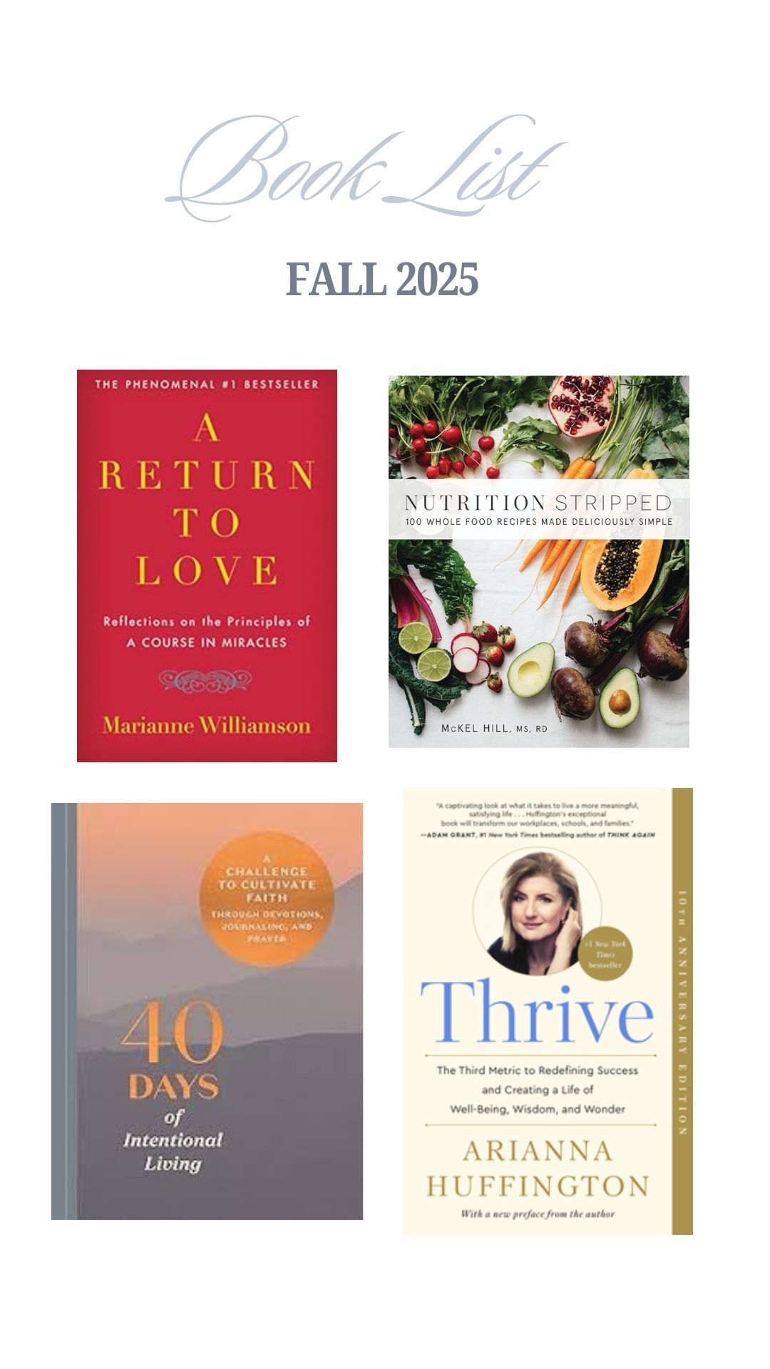 Fall Reads! 

Balance of heath, faith, corporate development, and love! 

#LTKSeasonal #LTKFindsUnder100 #LTKFamily