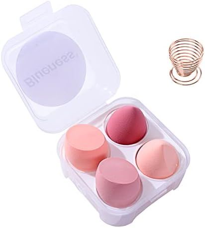 4 Pcs Makeup Sponges Blender Set - Makeup Sponges For Foundation Blender with Egg Case and 1 Hold... | Amazon (US)