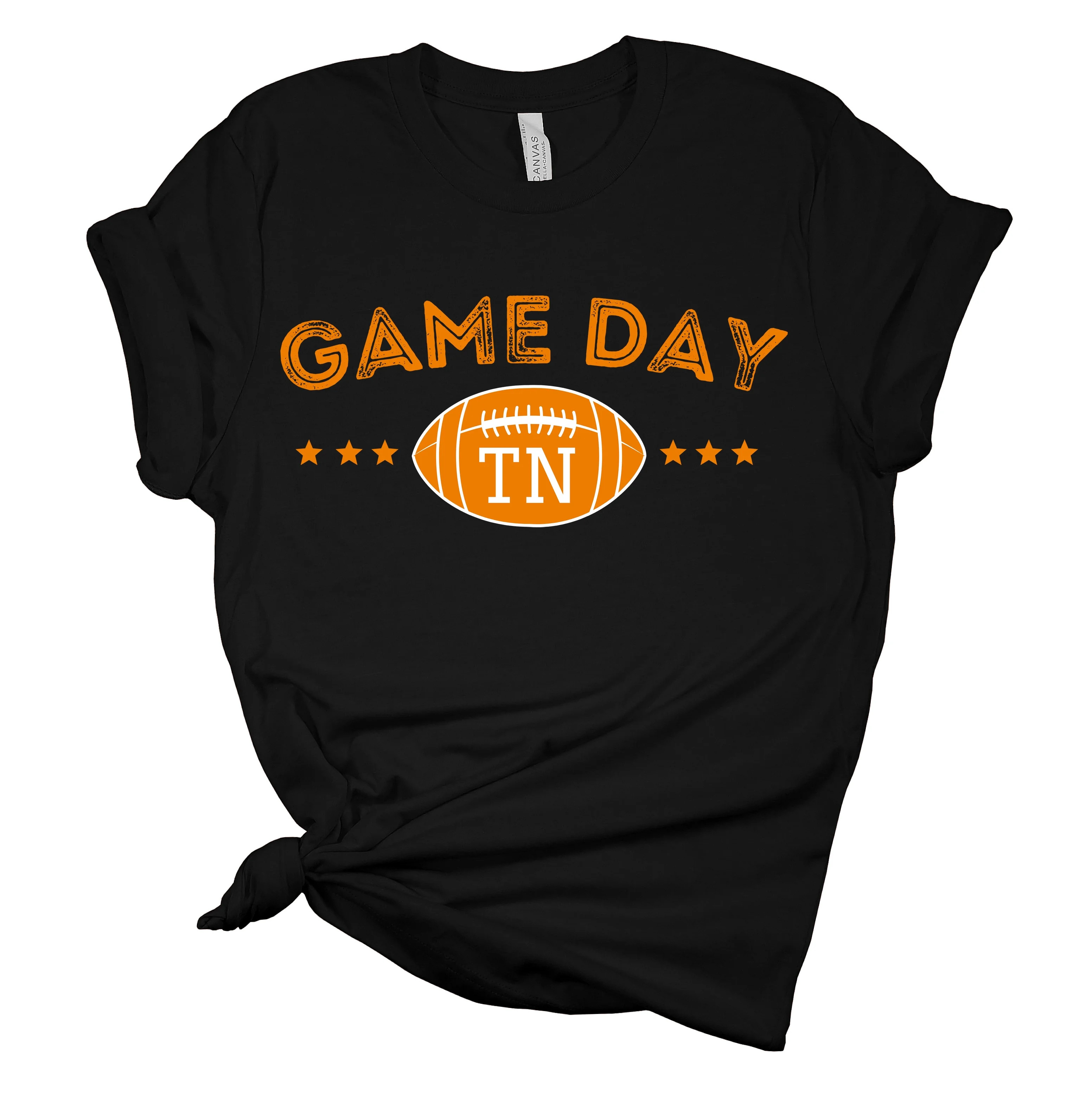 Womens Tennessee Tshirt Football Tennessee Orange Game Day TN Short Sleeve T-shirt Graphic Tee-Bl... | Walmart (US)