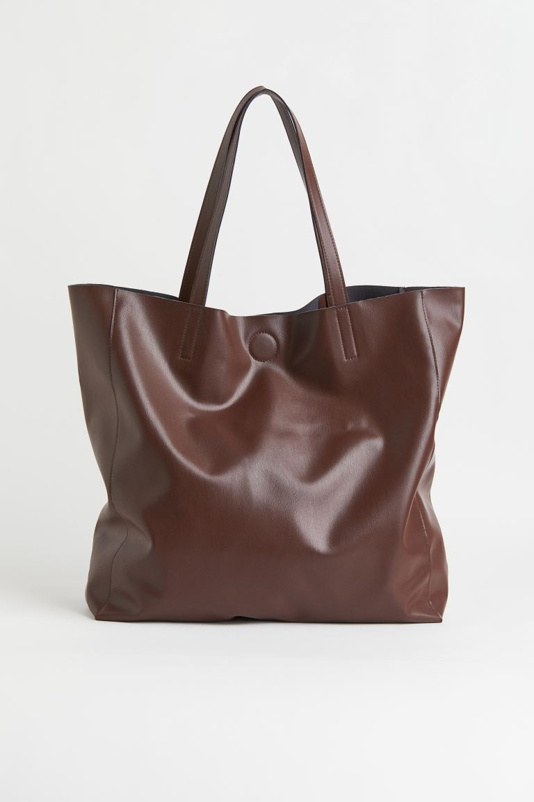 Shopper - Dark brown - Ladies | H&M GB | H&M (UK, MY, IN, SG, PH, TW, HK)