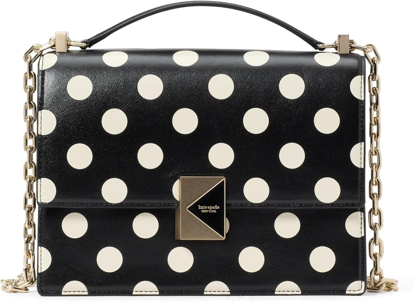 kate spade new york Women's Deco Leather Flap Chain Crossbody | Amazon (US)