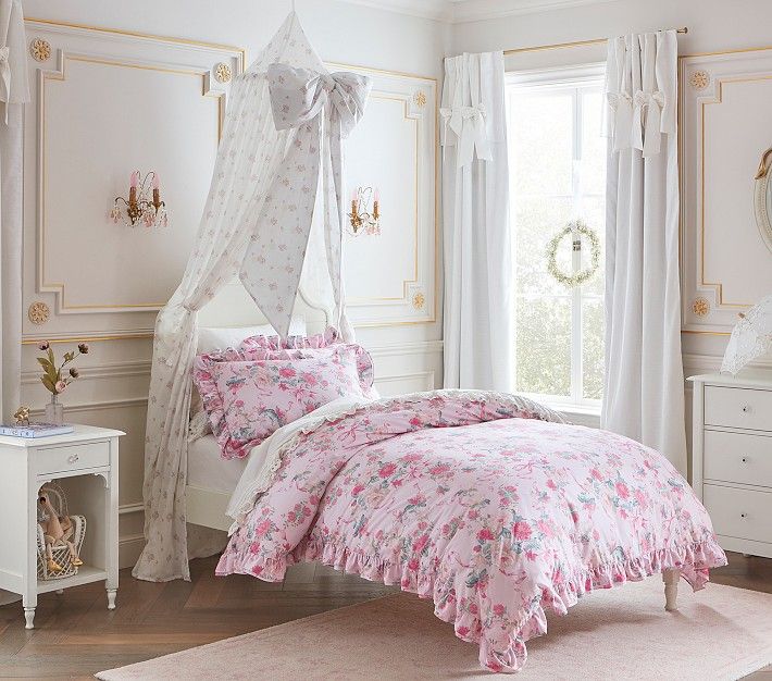 LoveShackFancy Antoinette Floral Canopy | Pottery Barn Kids