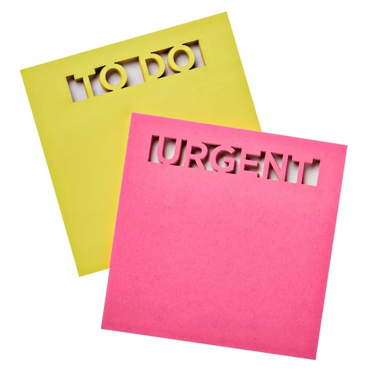 Pen+Gear Die Cut Sticky Notes, 60 Count, 2 Pack, 3" x 3", Reminder Paper Sticky Notes | Walmart (US)