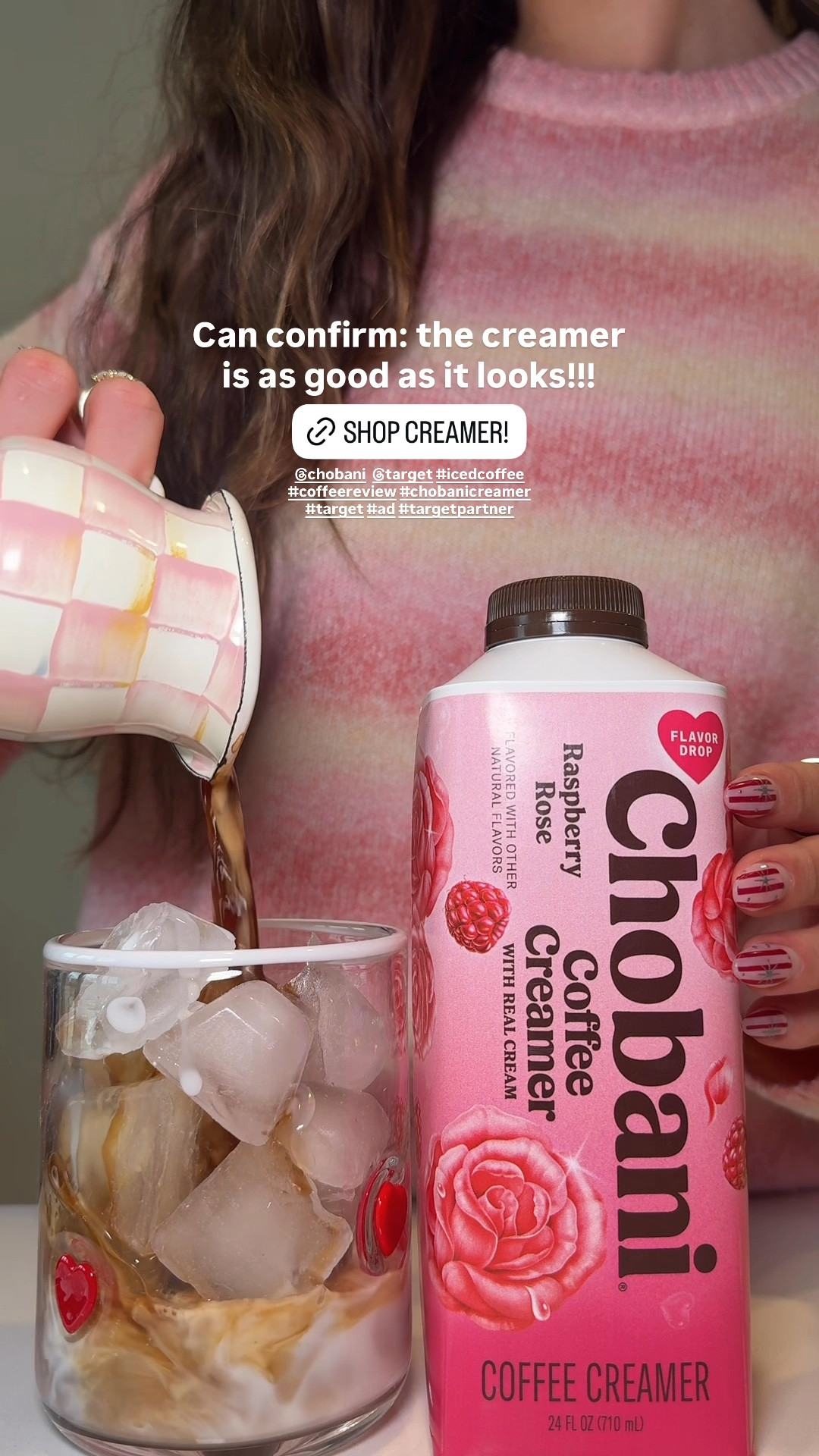 Chobani really is that girl!!! This new raspberry rose creamer is incredible!!🌹🩷☕️ #ad #chobanicreamer #targetpartner #target @Chobani @target

#LTKfoodie #LTKSeasonal
