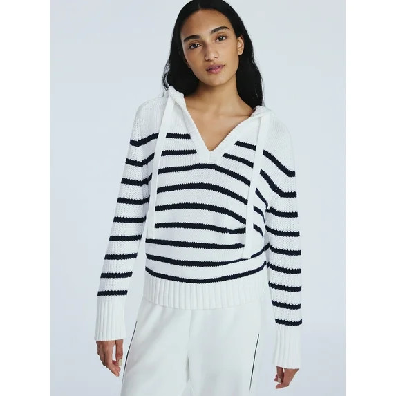 Free Assembly Women's Cotton Hoodie Sweater with Long Sleeves, Sizes XS-XXL | Walmart (US)