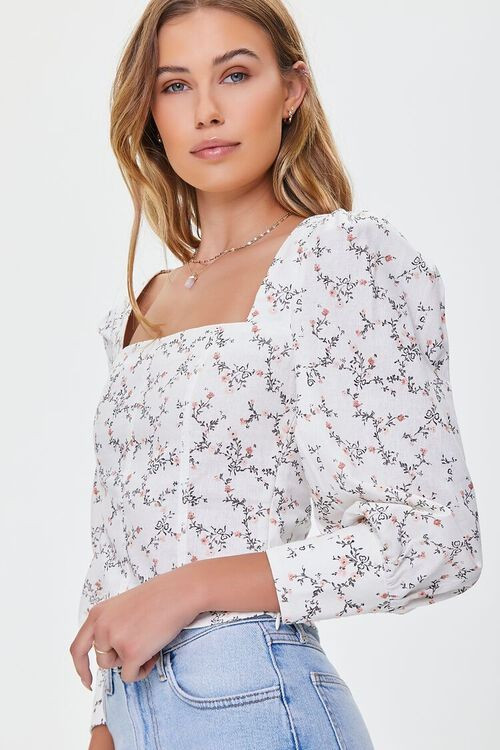 Floral Print Linen Top | Forever 21 (US)