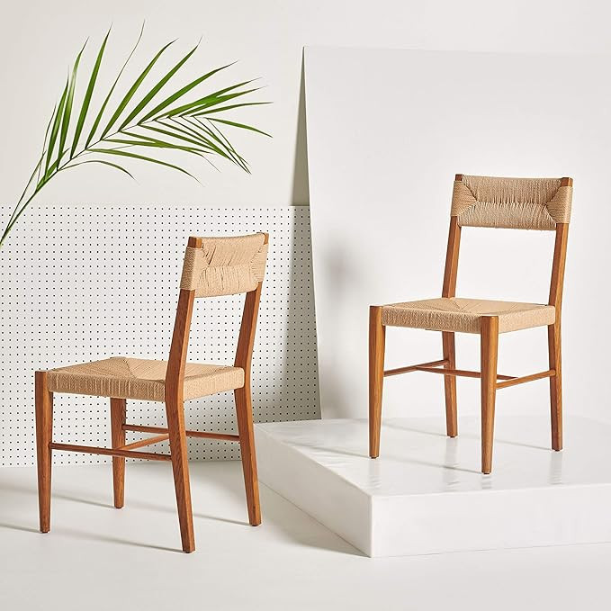 SAFAVIEH Couture Home Collection Cody Natural Rattan Living Room Dining Accent Chair (Fully Assem... | Amazon (US)