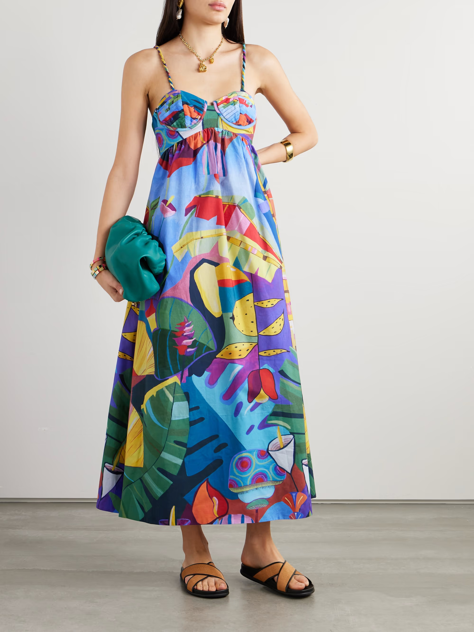 Robe longue en popeline de coton imprimée Tropical Scenario | NET-A-PORTER (UK & EU)
