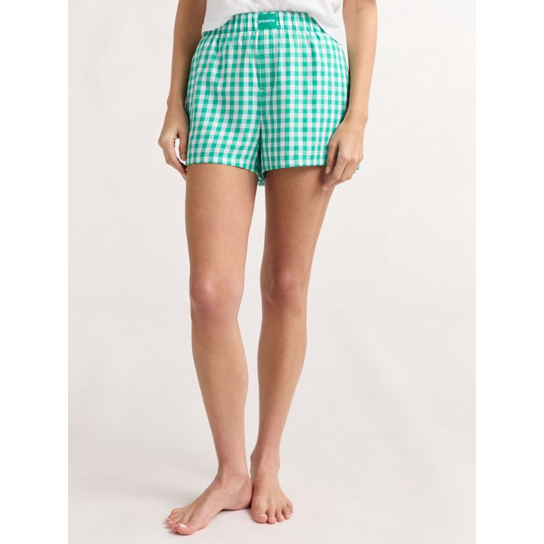 Joyspun Women's and Women’s Plus Woven Pajama Boxer Shorts, Sizes XS to 3X - Walmart.com | Walmart (US)