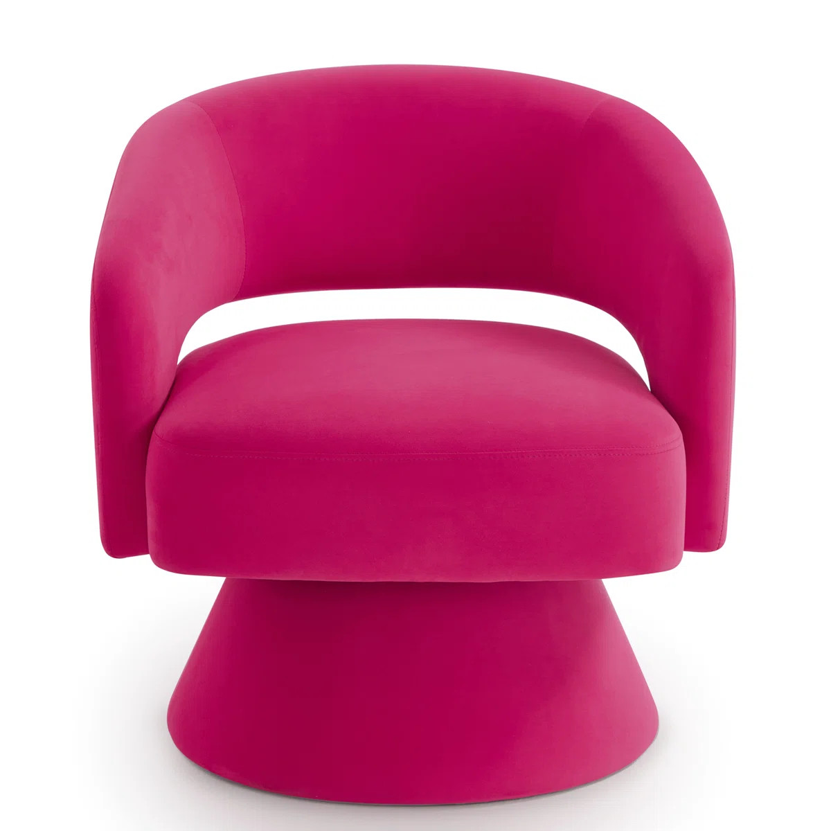 Rose Pink Swivel Chair With Velvet Upholstery, 360 Degree Mobility, Modern Look For Living Room, ... | Wayfair North America