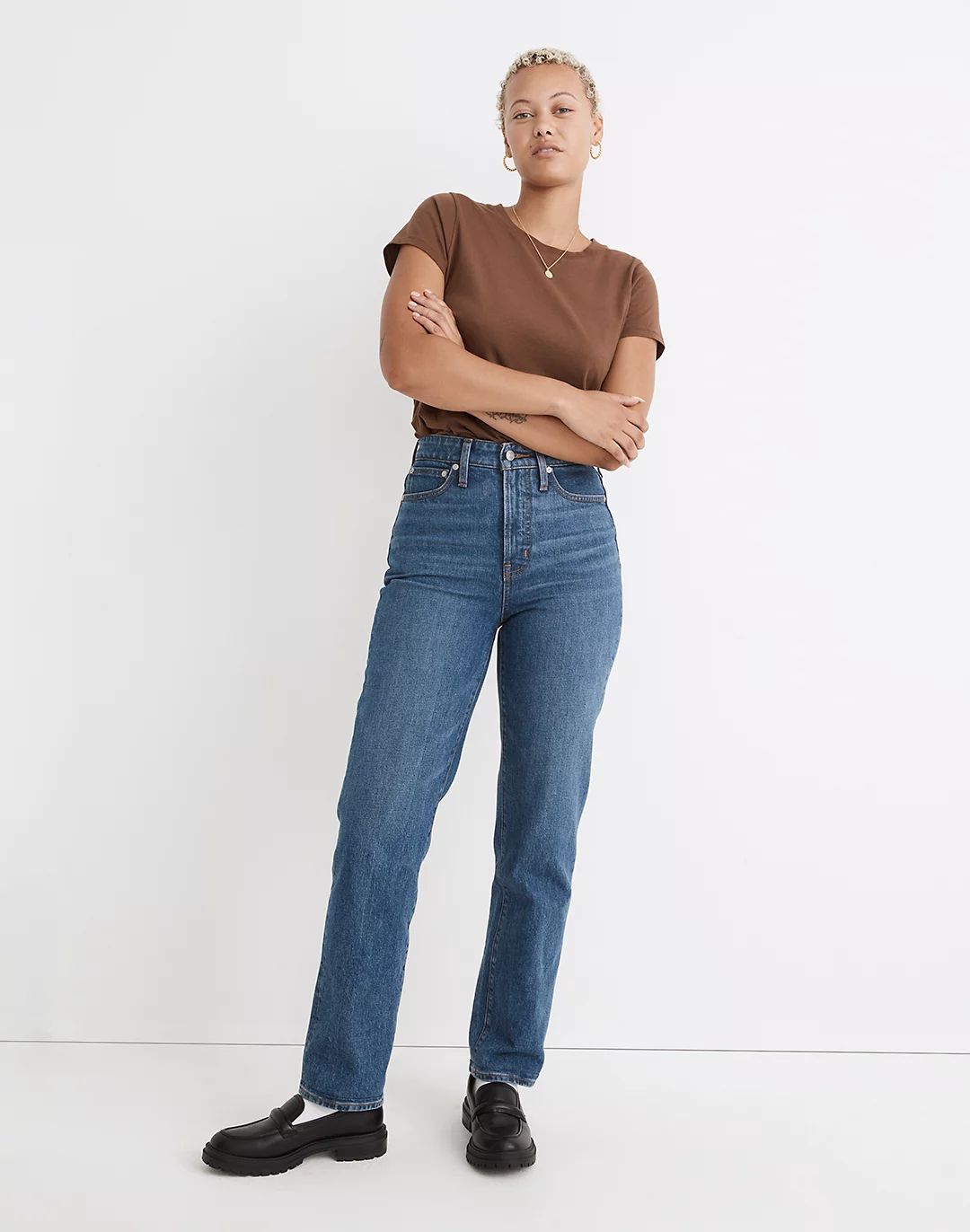 The Curvy Perfect Vintage Straight Jean in Mayfield Wash | Madewell