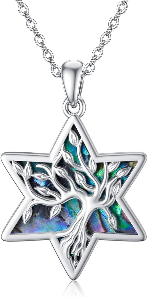 ONEFINITY Tree of Life Necklace 925 Sterling Silver Abalone Shell Celtic Knot Pendant Necklace fo... | Amazon (US)