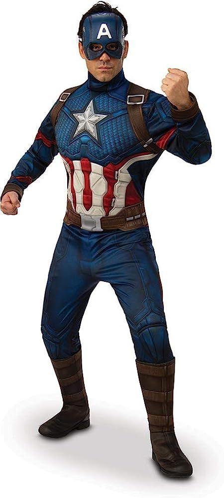 Rubie's Men's Marvel: Avengers 4 Deluxe Captain America Costume & Mask Adult Costume | Amazon (US)
