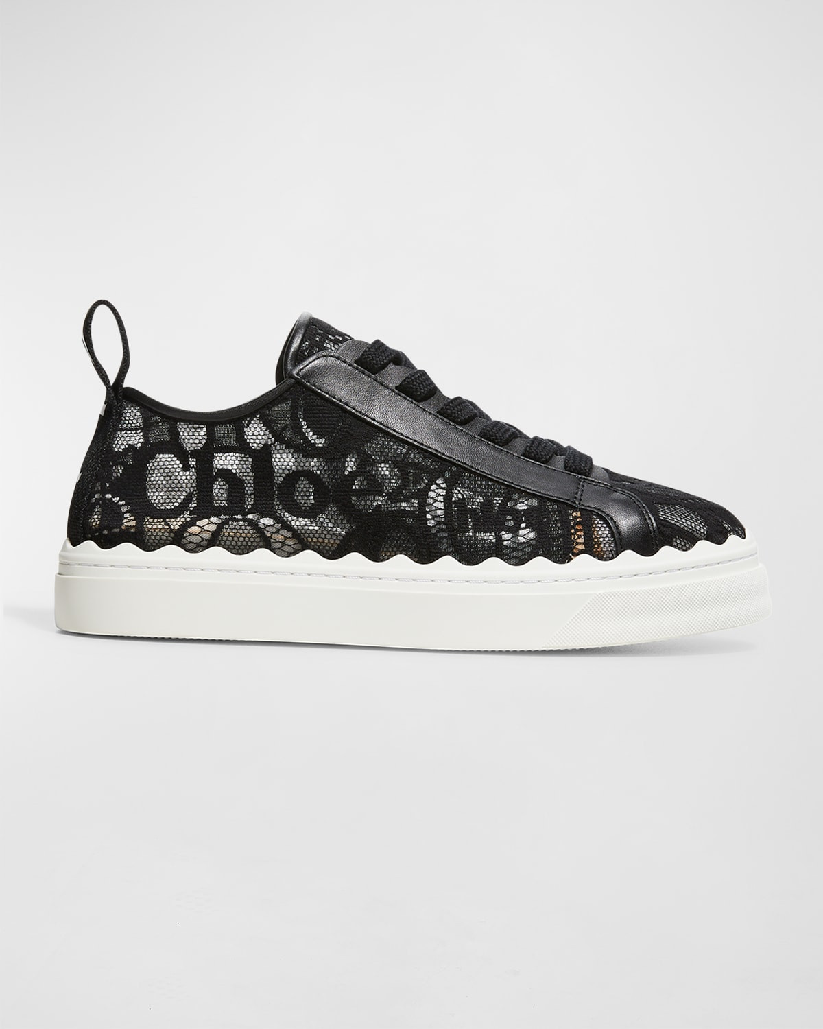 Lauren Logo Lace Low-Top Sneakers | Neiman Marcus