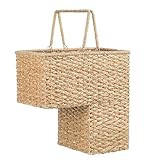 Creative Co-Op Woven Bankuan Rope Stair Basket with Handles, Natural | Amazon (US)