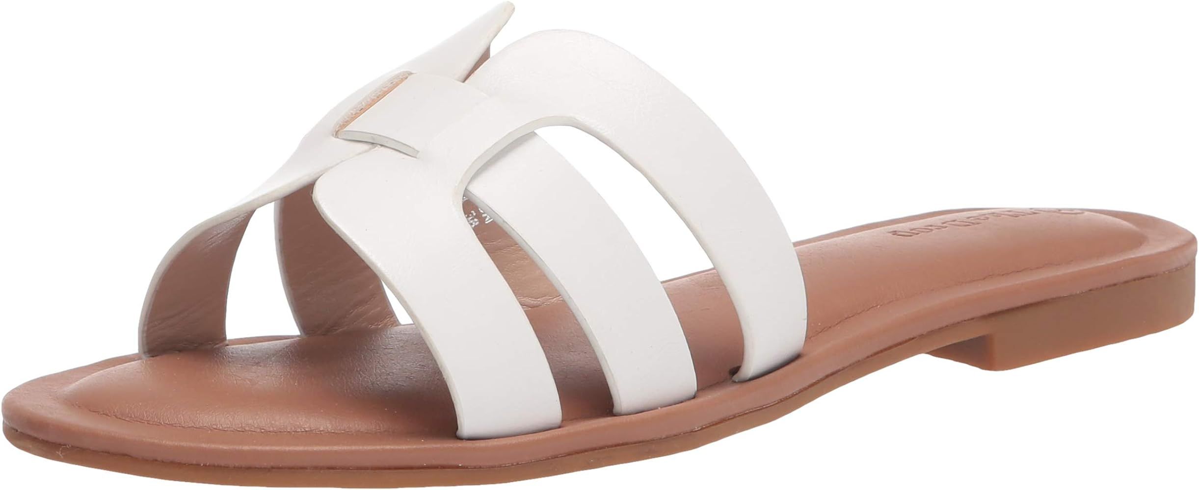 Amazon.com: The Drop Women's Monika Flat H-Band Slide Sandal, White, 7.5 : Clothing, Shoes & Jewe... | Amazon (US)