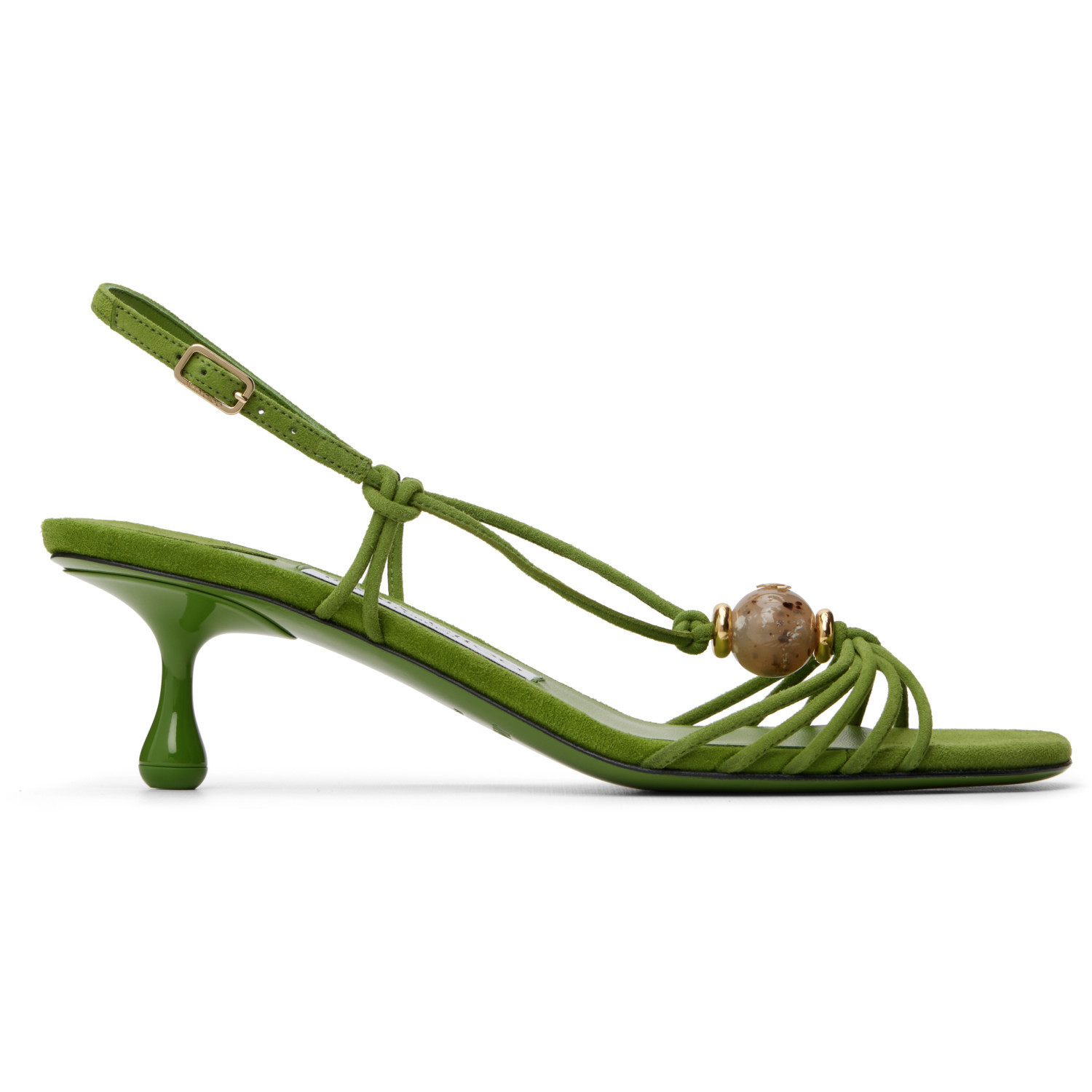 Jimmy Choo Green Lova 50 Heeled Sandals | SSENSE