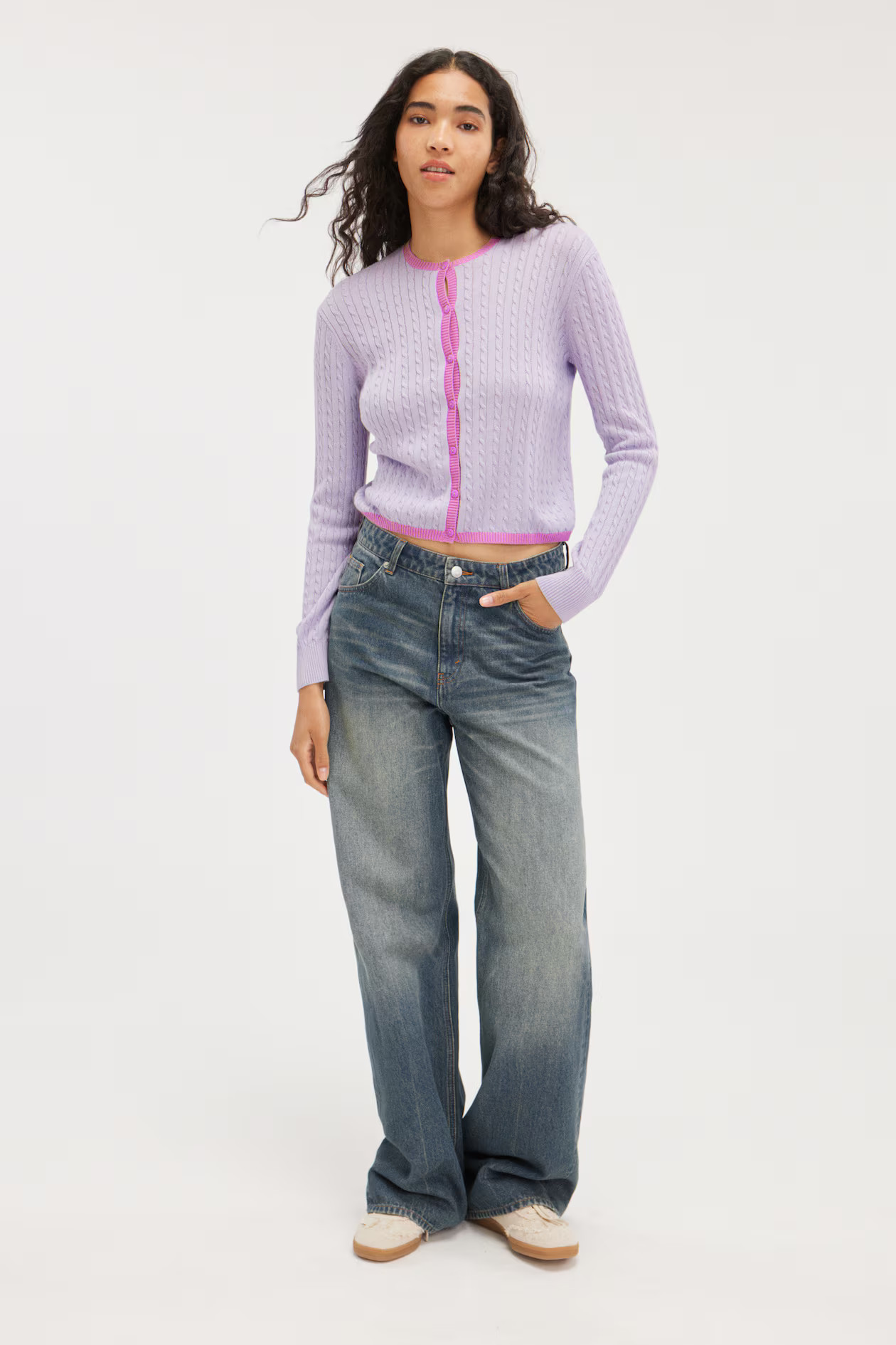 Gebreid vest met lange mouwen | H&M (DE, AT, CH, NL, FI)