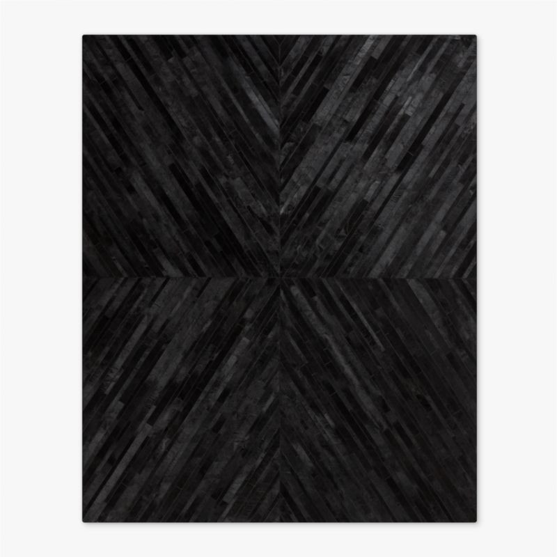 Naho Patchwork Black Hide Area Rug 8'x10' + Reviews | CB2 | CB2