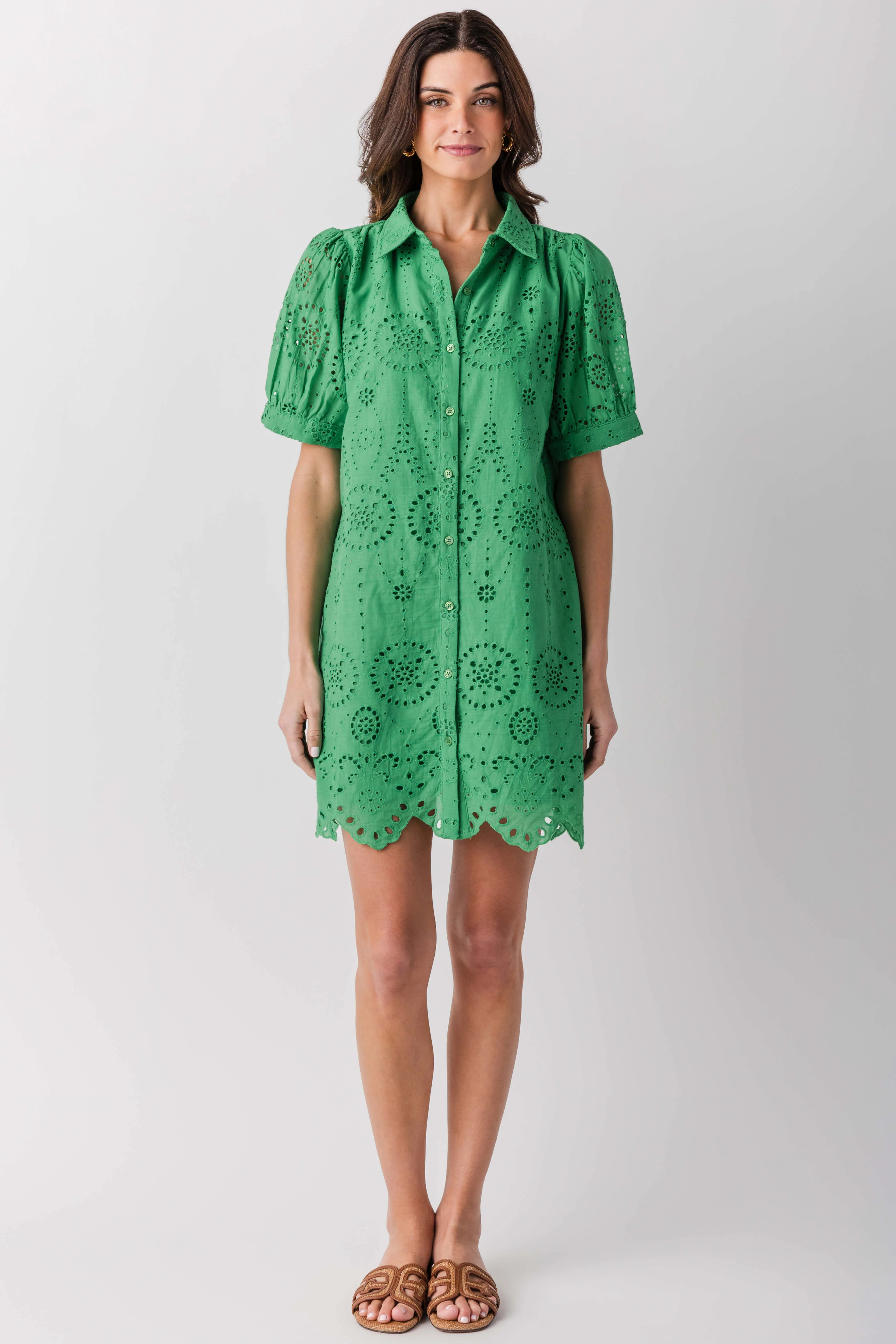 Jodifl Eyelet Shirt Dress | Social Threads