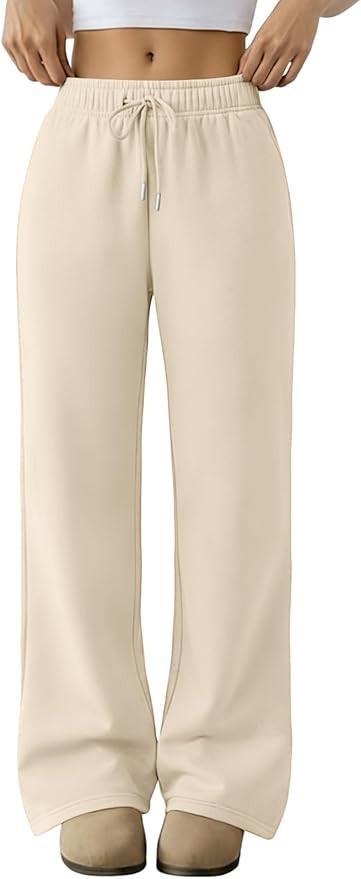 Trendy Queen Women‘s Wide Leg Sweatpants, Baggy Barrel Pants with Pockets, High Waist Lounge Jo... | Amazon (US)