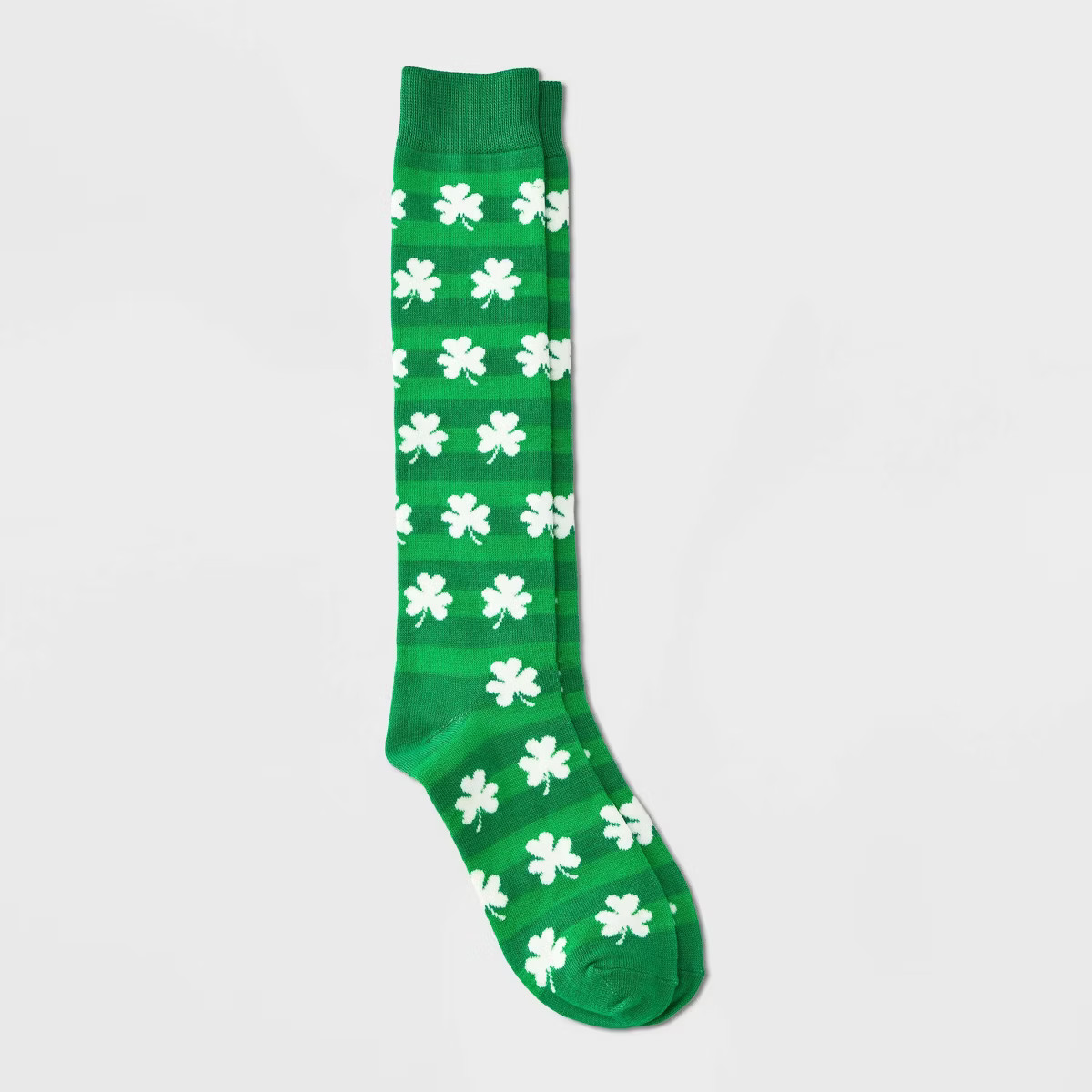 Women's Stripes & Shamrocks St. Patrick's Day Knee High Socks - Green/White 4-10 | Target