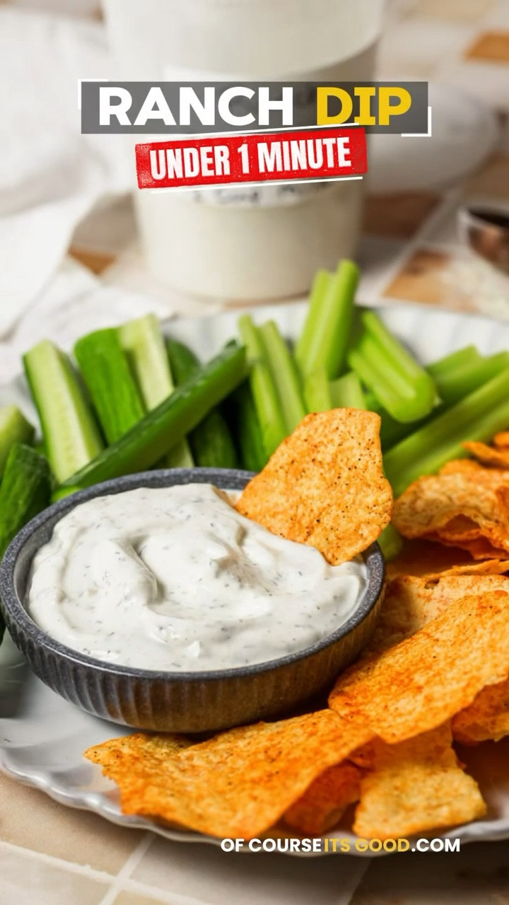 OF COURSE IT’S GOOD 👩🏻‍🍳 UNDER 1 MINUTE | Ranch Dip 👏🏻

Full recipe: ofcourseitsgood.com

#LTKHome #LTKfoodie #LTKvlog