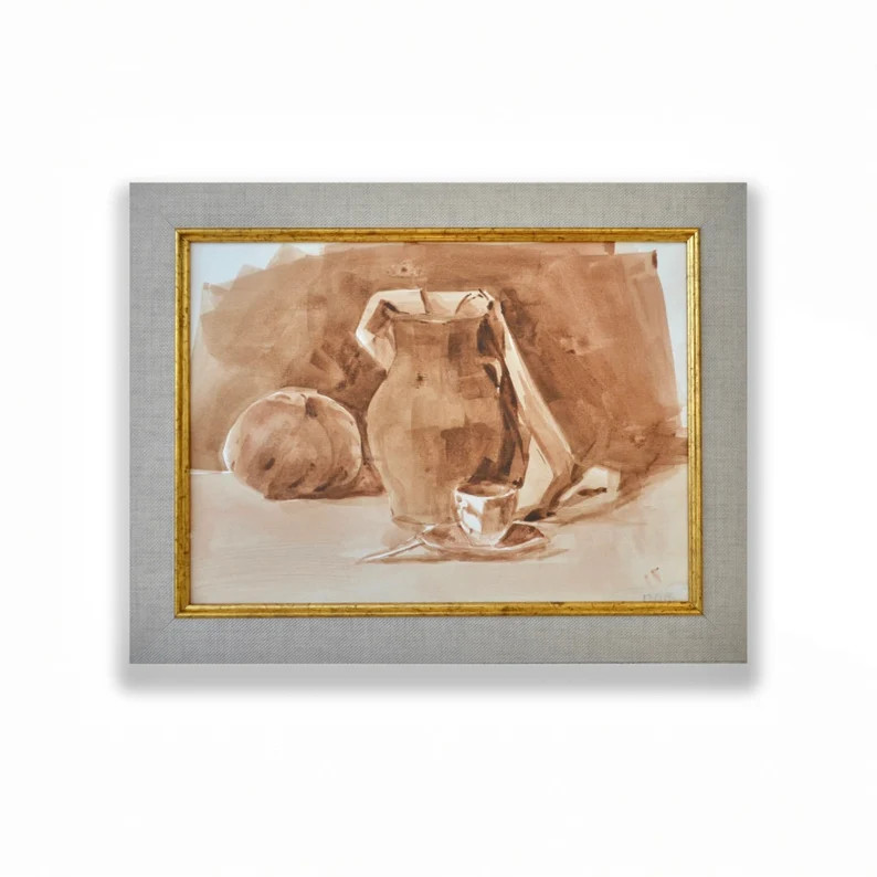 Original Framed Watercolor Painting. by Soviet Ukrainian Artist A. Pavlenko. Impressionist Horizo... | Etsy (US)