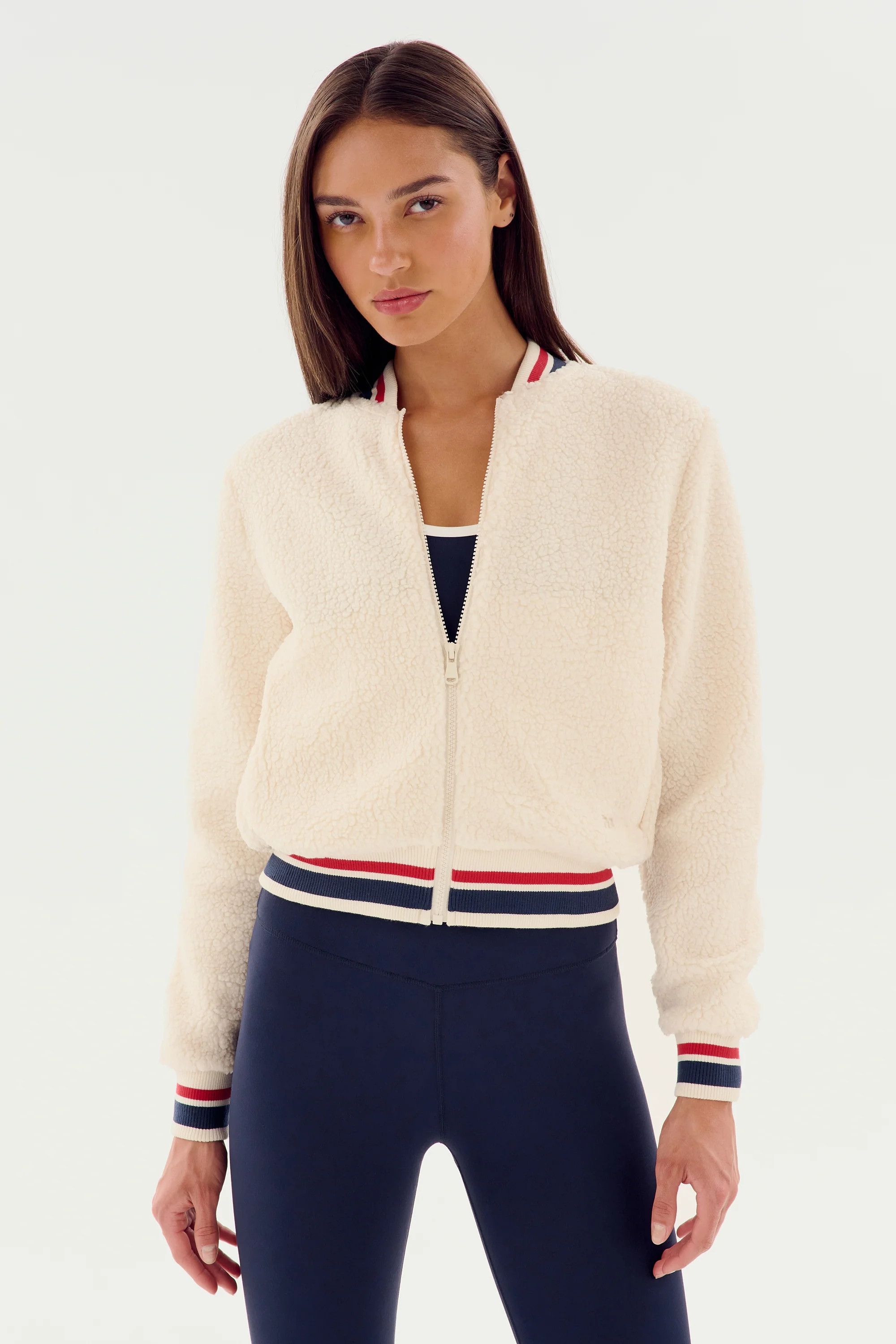 Willa Sherpa Jacket - Cream | SPLITS59 | Splits59.com
