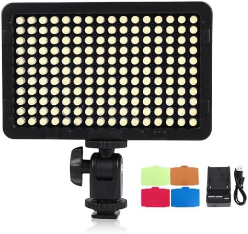Yoidesu 176 LED Video Light on Camera, Mini Rechargeable Fill Lamp, Portable DSLR Camera Camcorde... | Amazon (US)