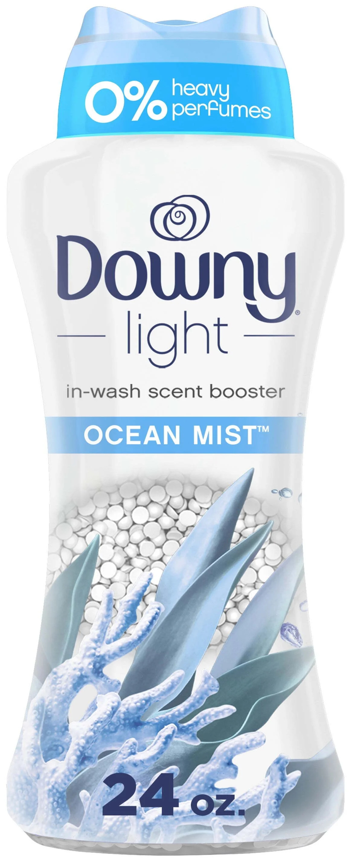 Downy Light Laundry Scent Booster Beads with No Heavy Perfumes, Ocean Mist Scent, 24 oz | Walmart (US)